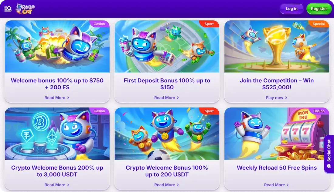 robocat casino bonus all